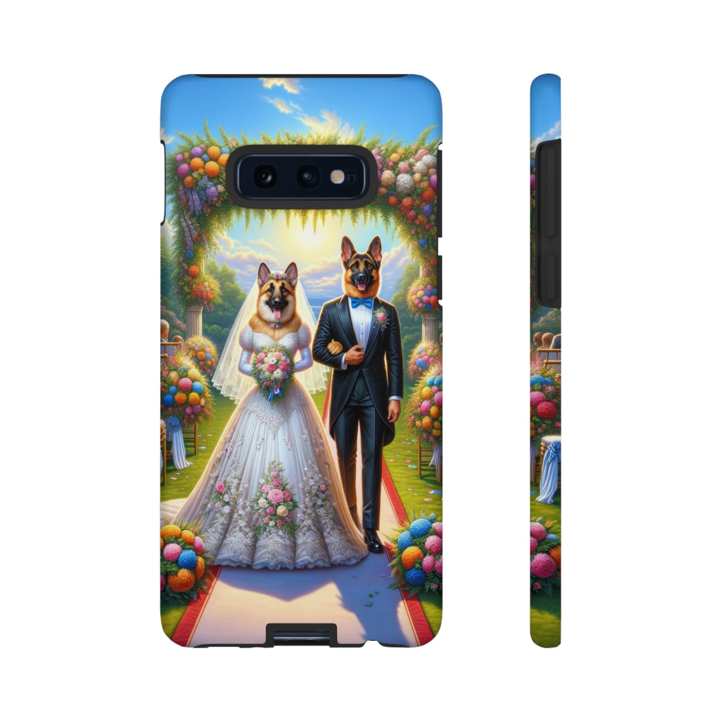 German Shepherds getting Married  Phone Case