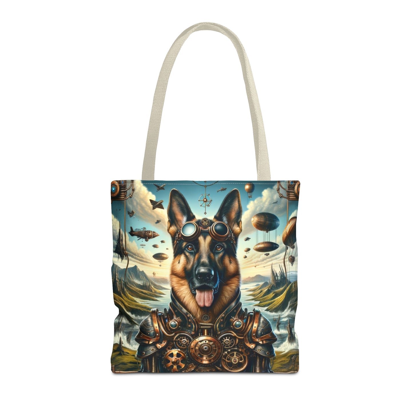 Steampunk Fantasy German Shepherd V2 Tote Bag