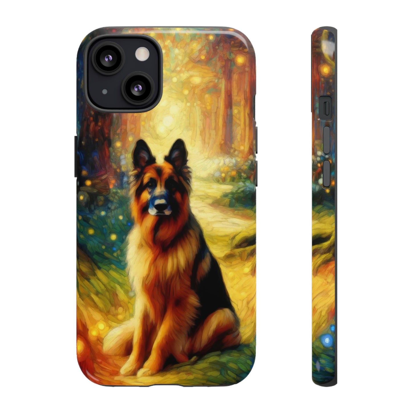 Neo-impressionism and fairy tale German Shepherd Phone Case