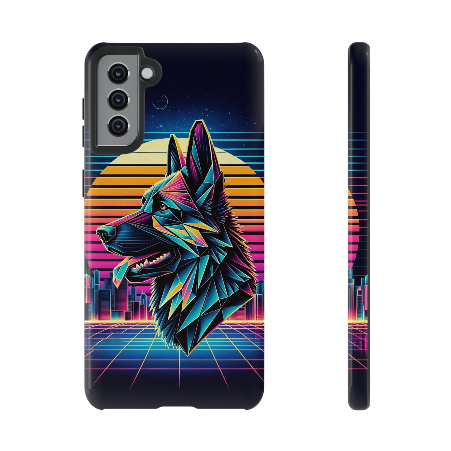 Origami and polyart German Shepherd Phone Case