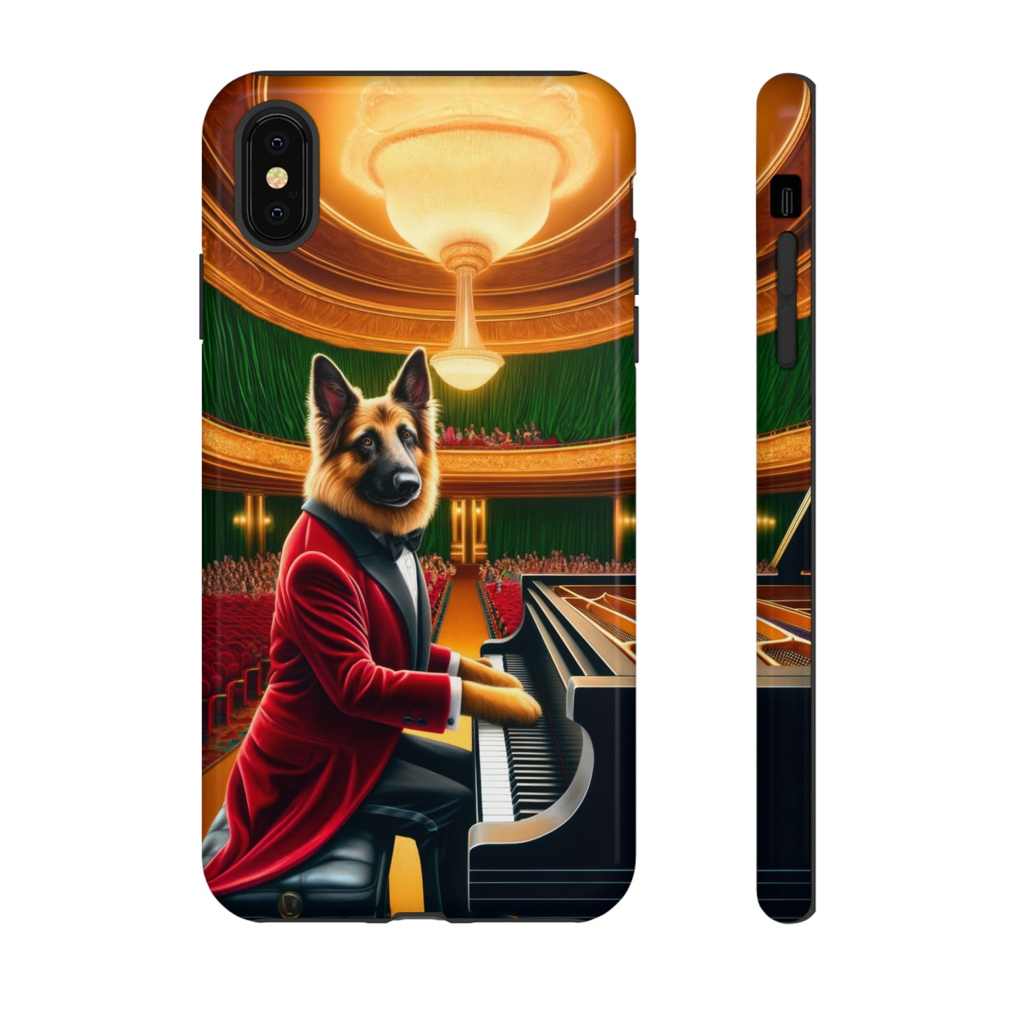 German Shepherd Playing the Piano Phone Case