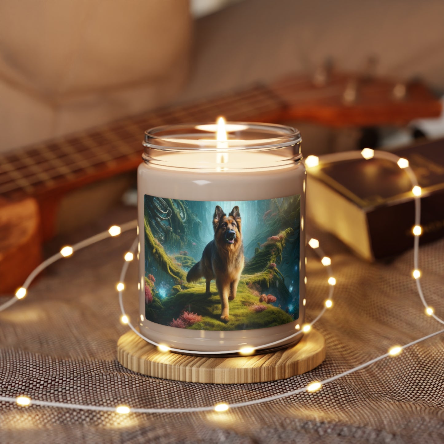 Sci-fi fantasy German Shepherd Scented Soy Candle, 9oz