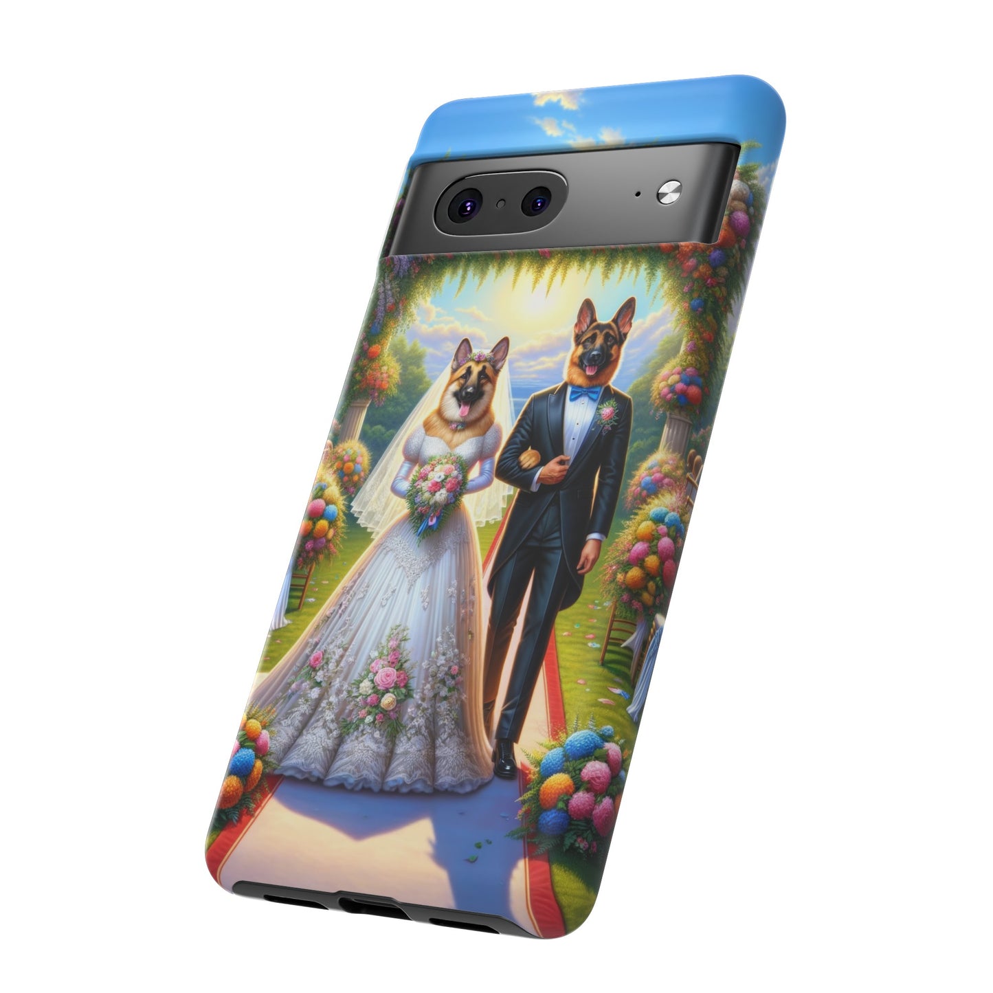 German Shepherds getting Married  Phone Case