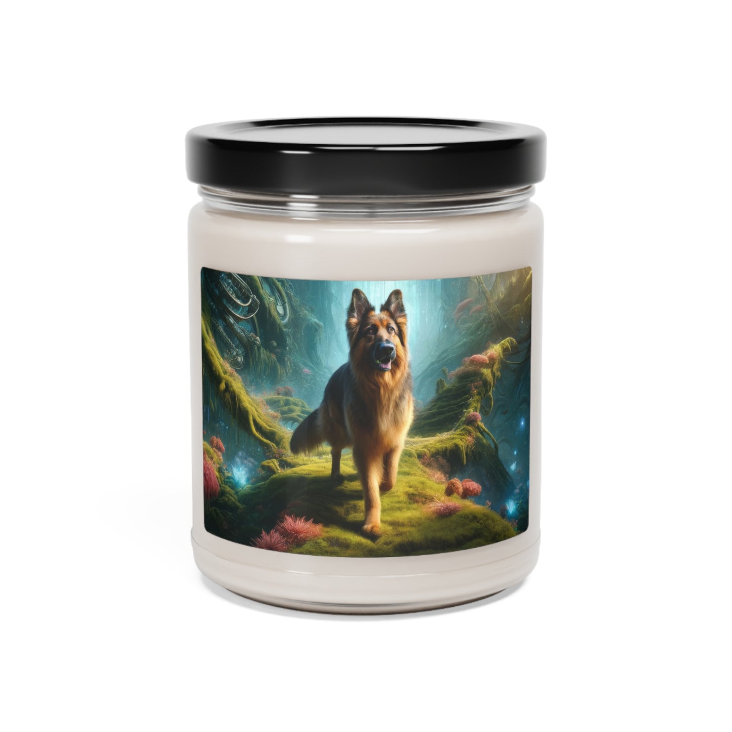 Sci-fi fantasy German Shepherd Scented Soy Candle, 9oz