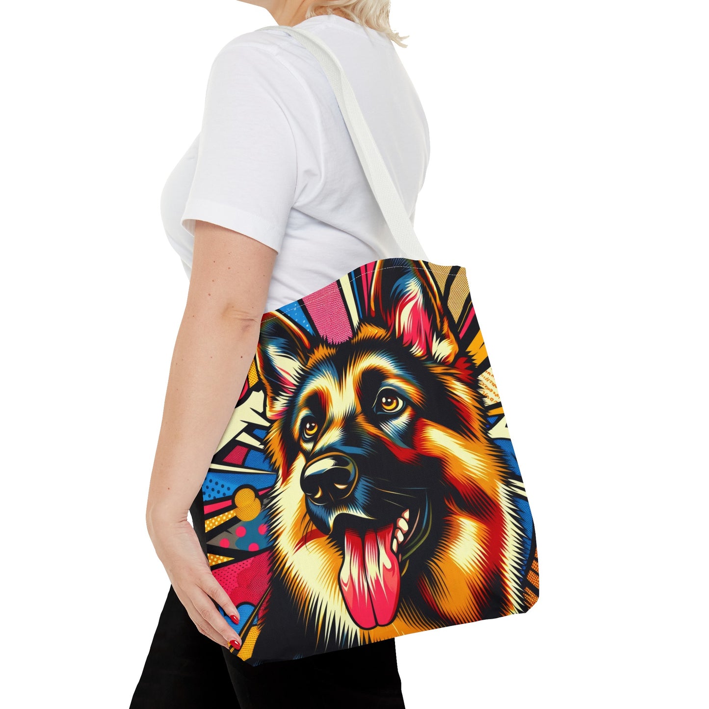 Anime style German Shepherd Tote Bag