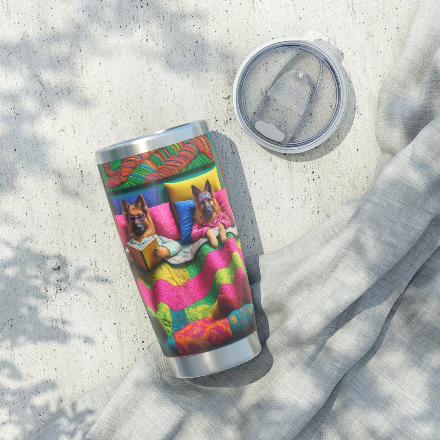 Sleeping German Shepherds 20oz Tumbler