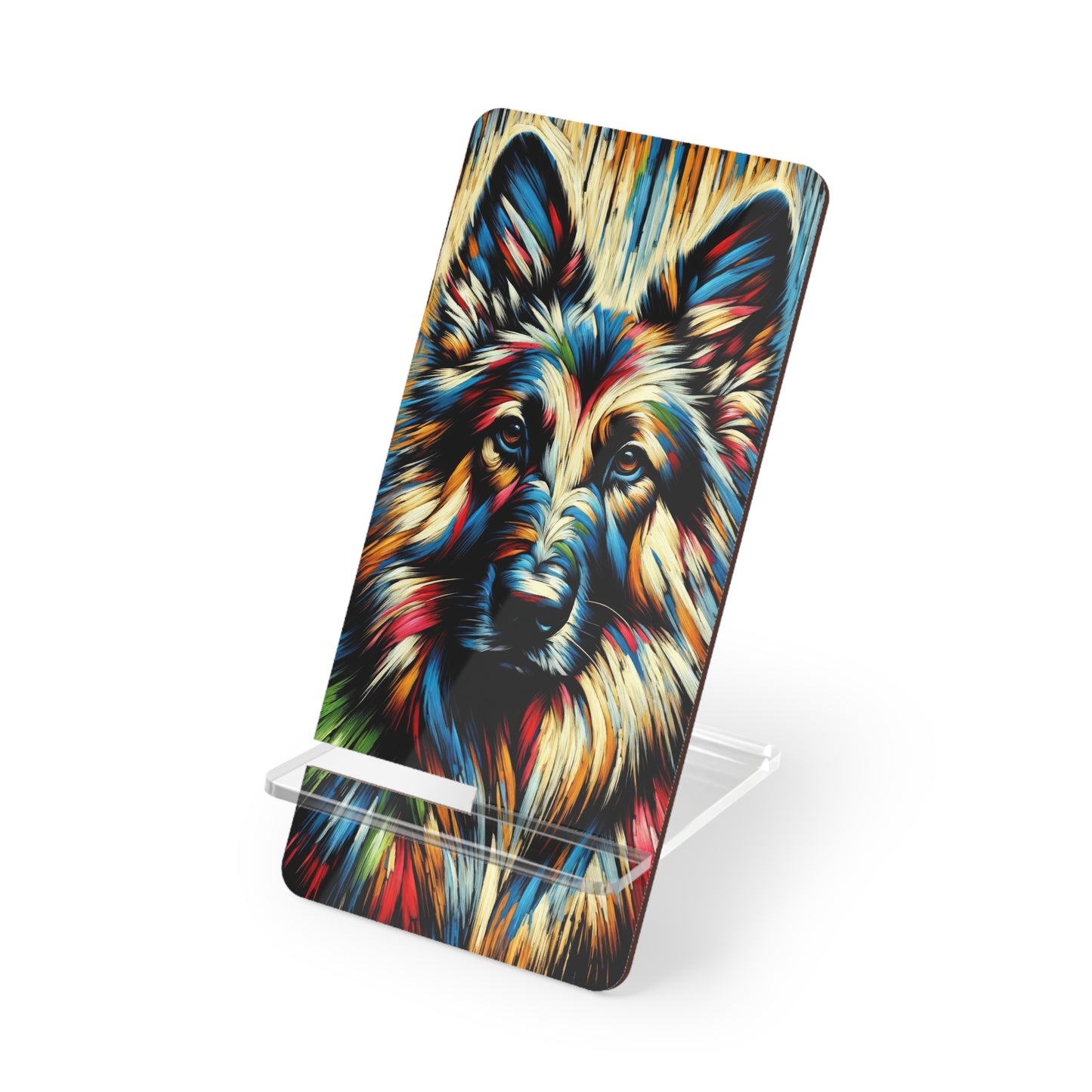 Fauvism scratchboard technique German Shepherd Smartphone Stand