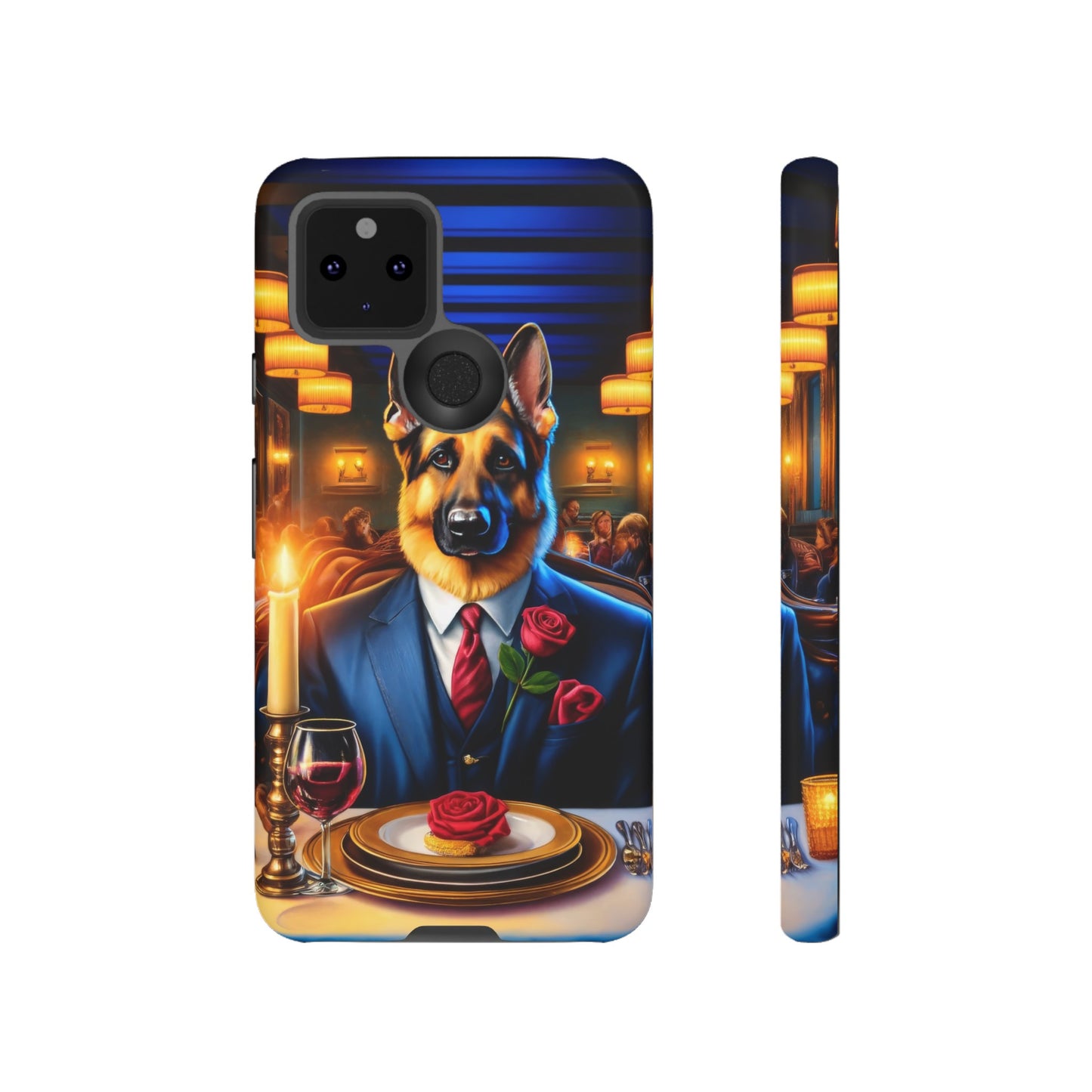 German Shepherd Going on a Date at a Restaurant Phone Case