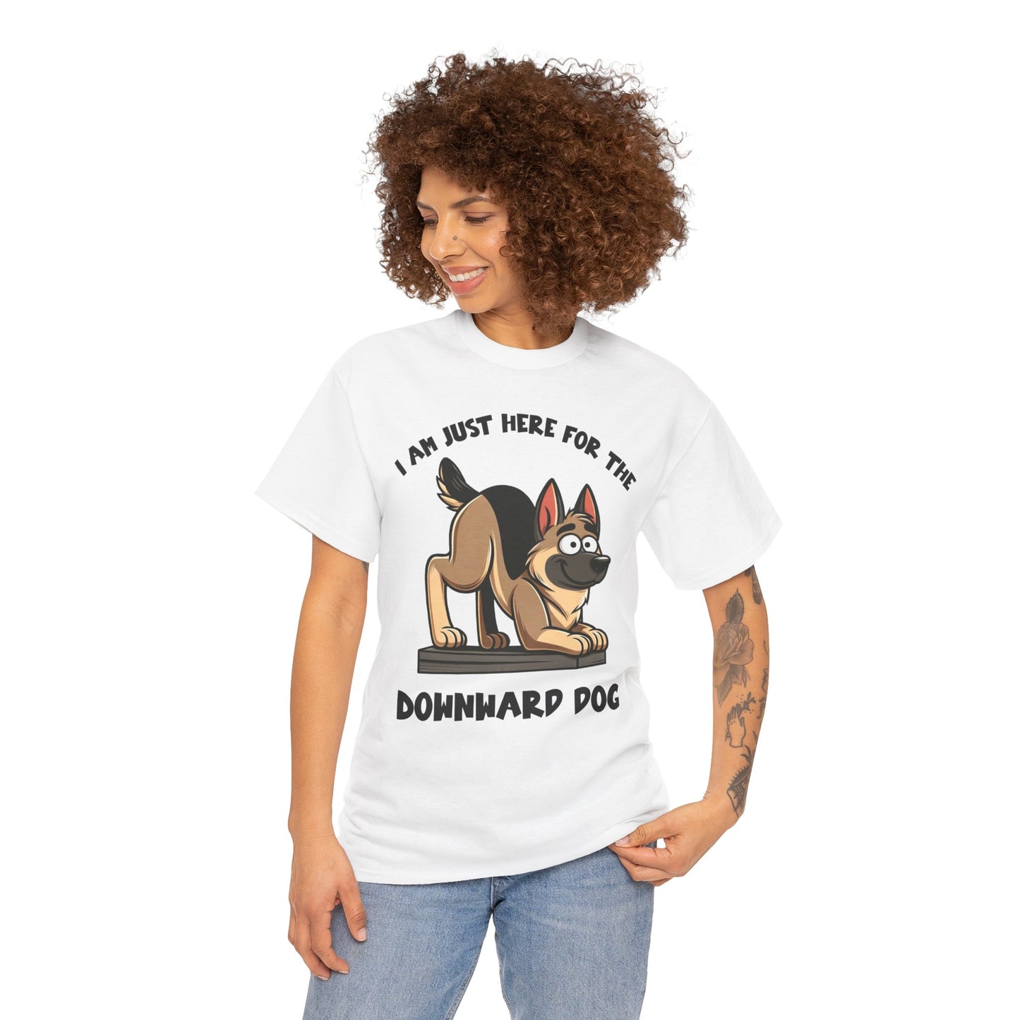 DownWard Dog T-Shirt (13 colors) (German Shepherd)