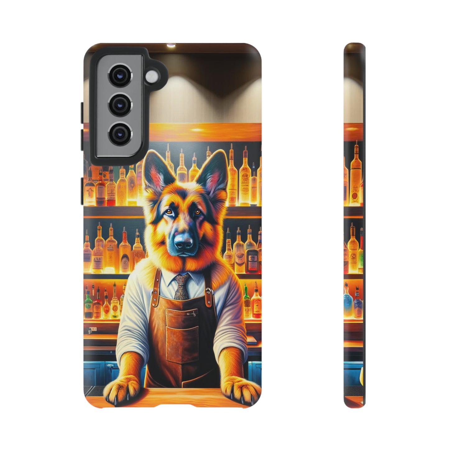 German Shepherd Tending a Bar Phone Case