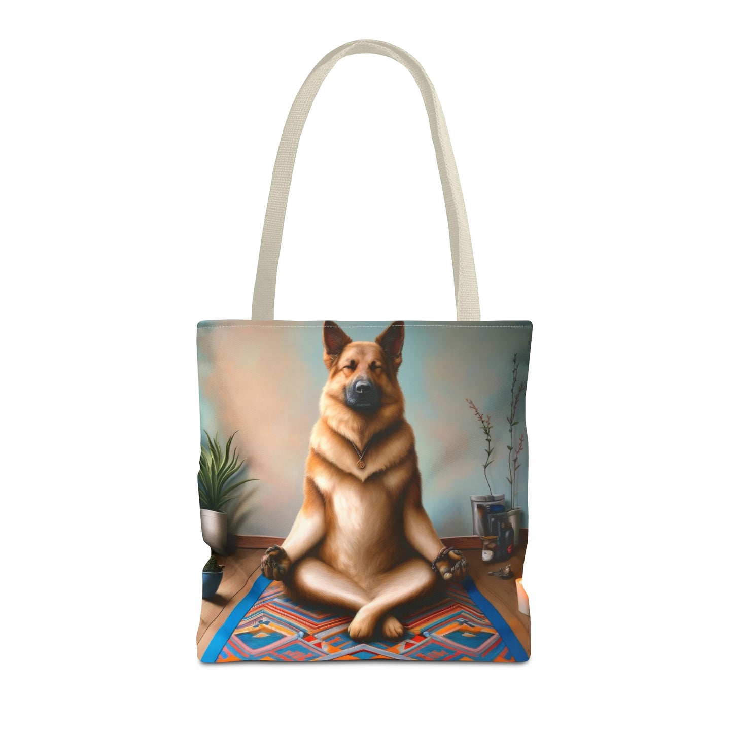 German Shepherd Meditating Tote Bag