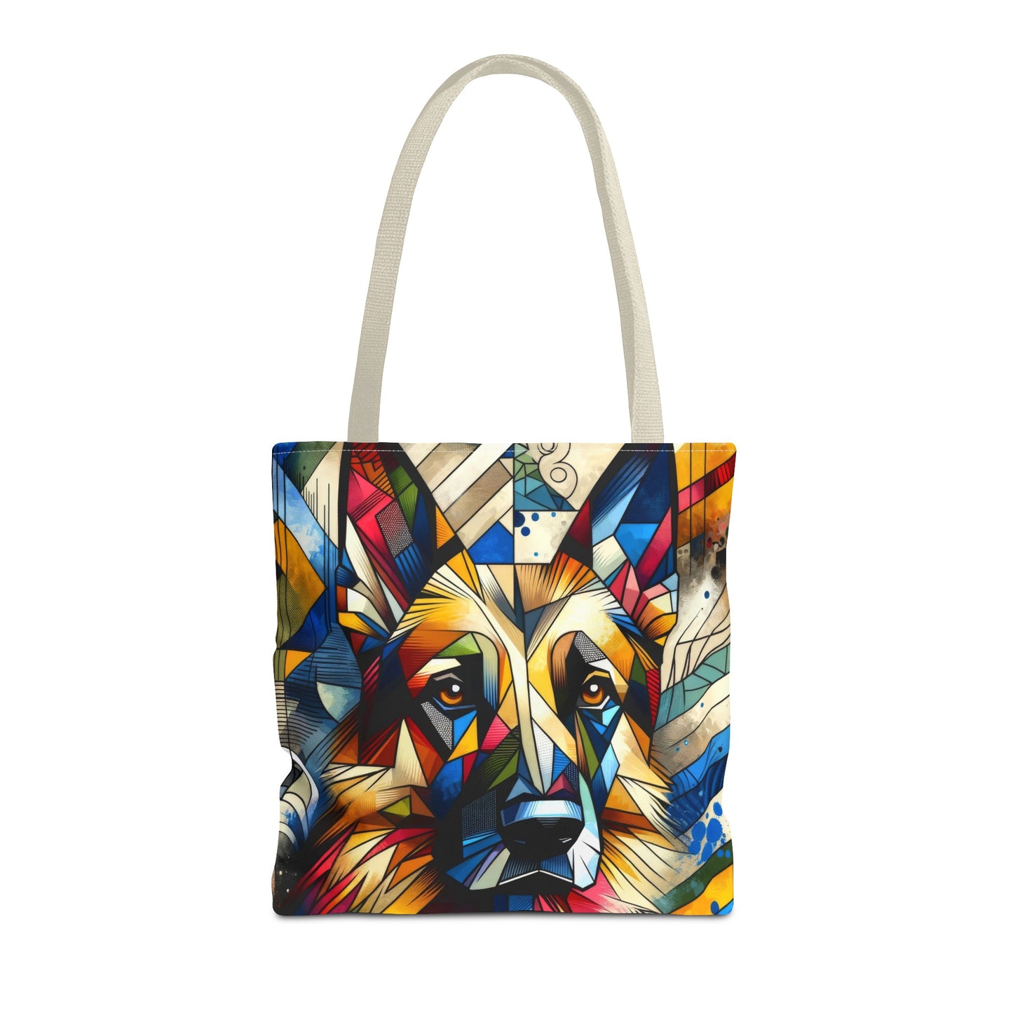 Cubist German Shepherd Tote Bag