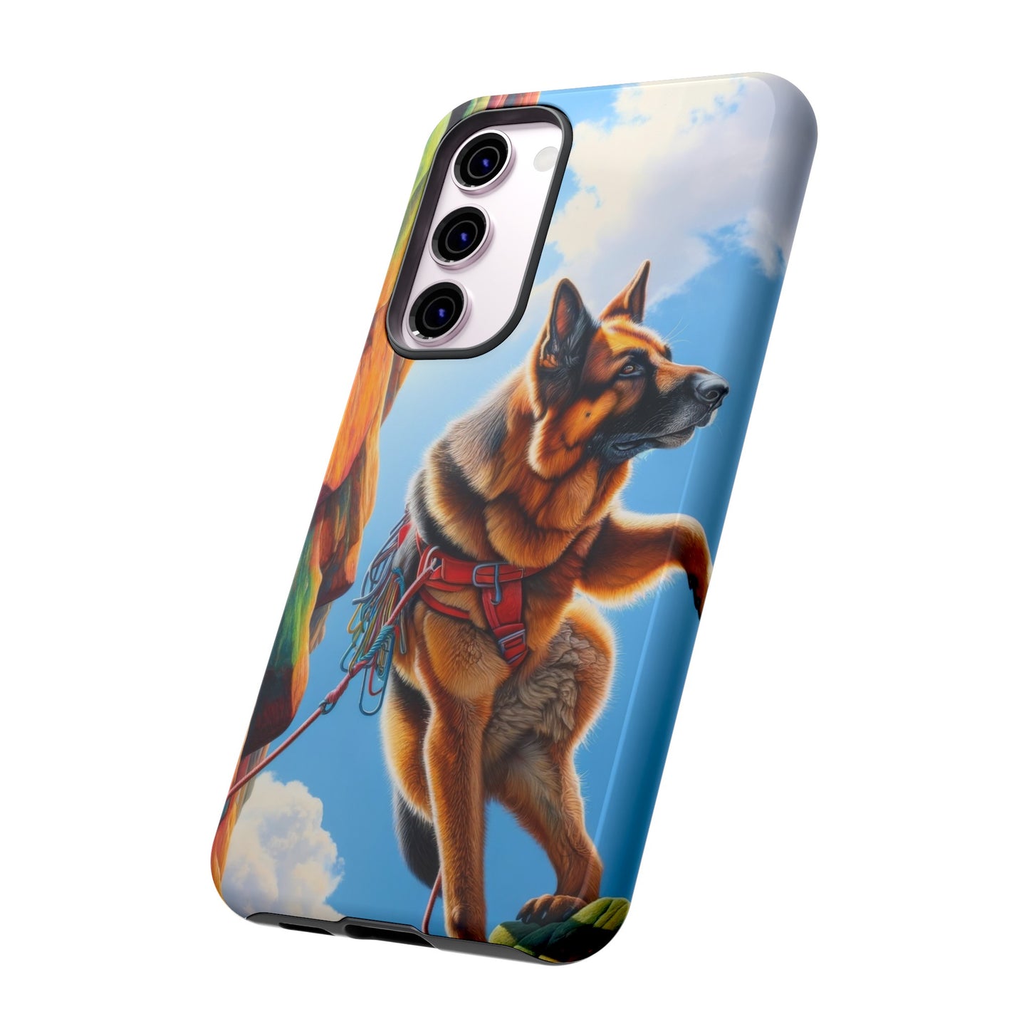 German Shepherd Rock climbing Phone Case