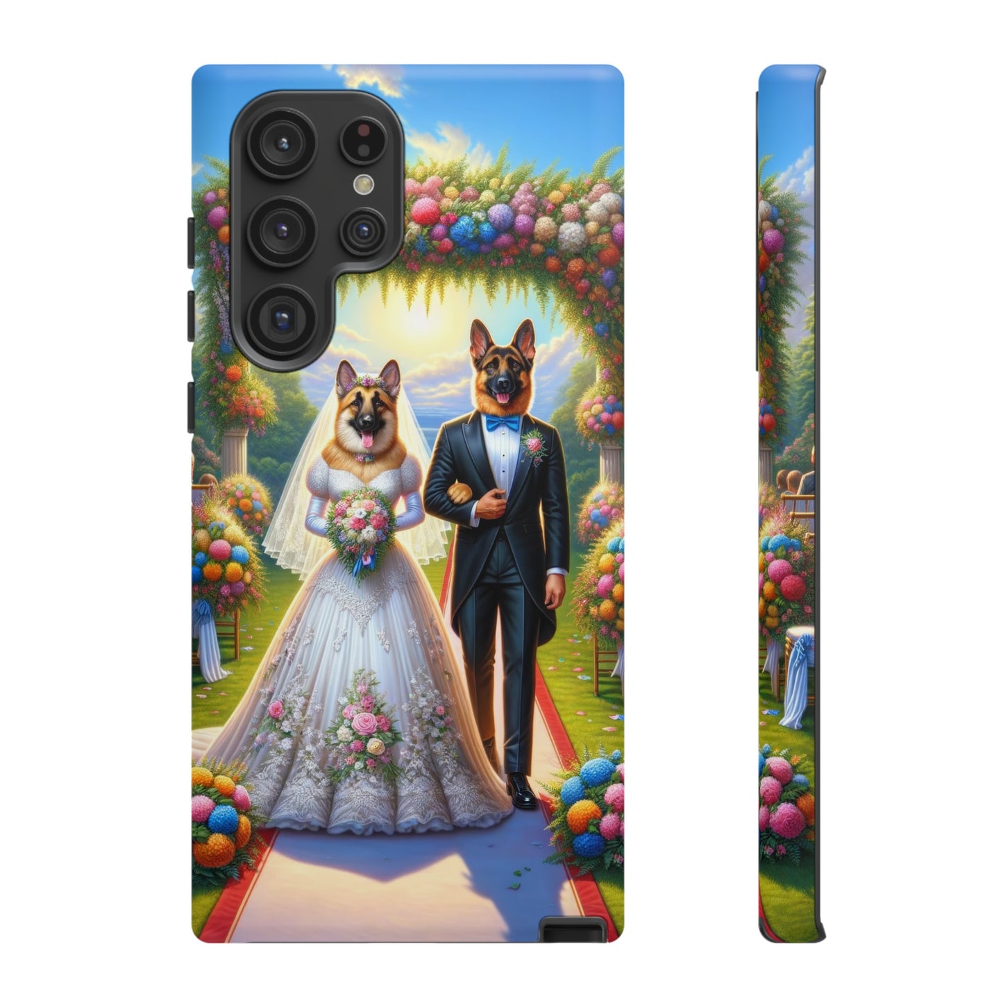 German Shepherds getting Married  Phone Case