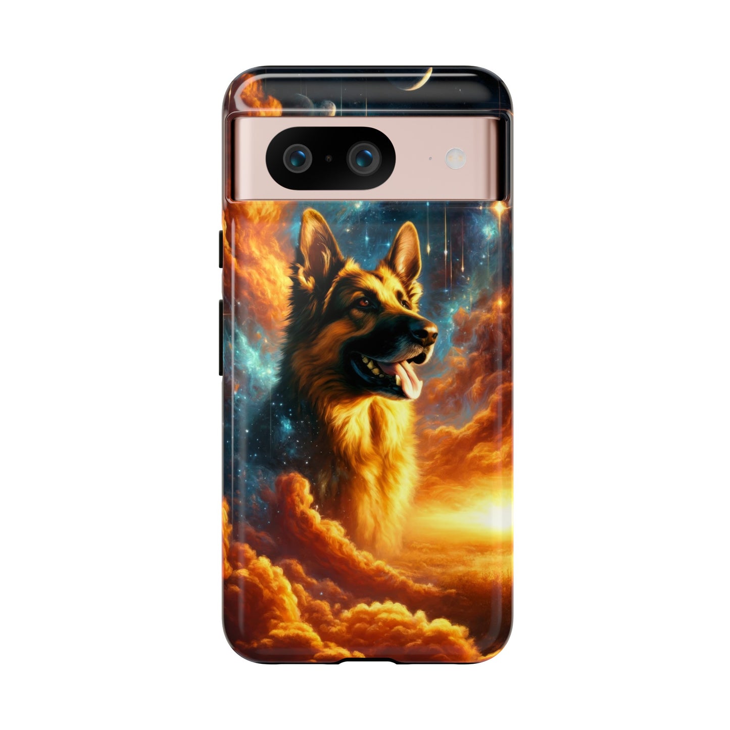 Sci-fi and stars-themed German Shepherd Phone Case