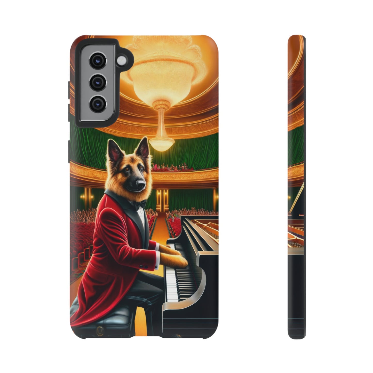German Shepherd Playing the Piano Phone Case
