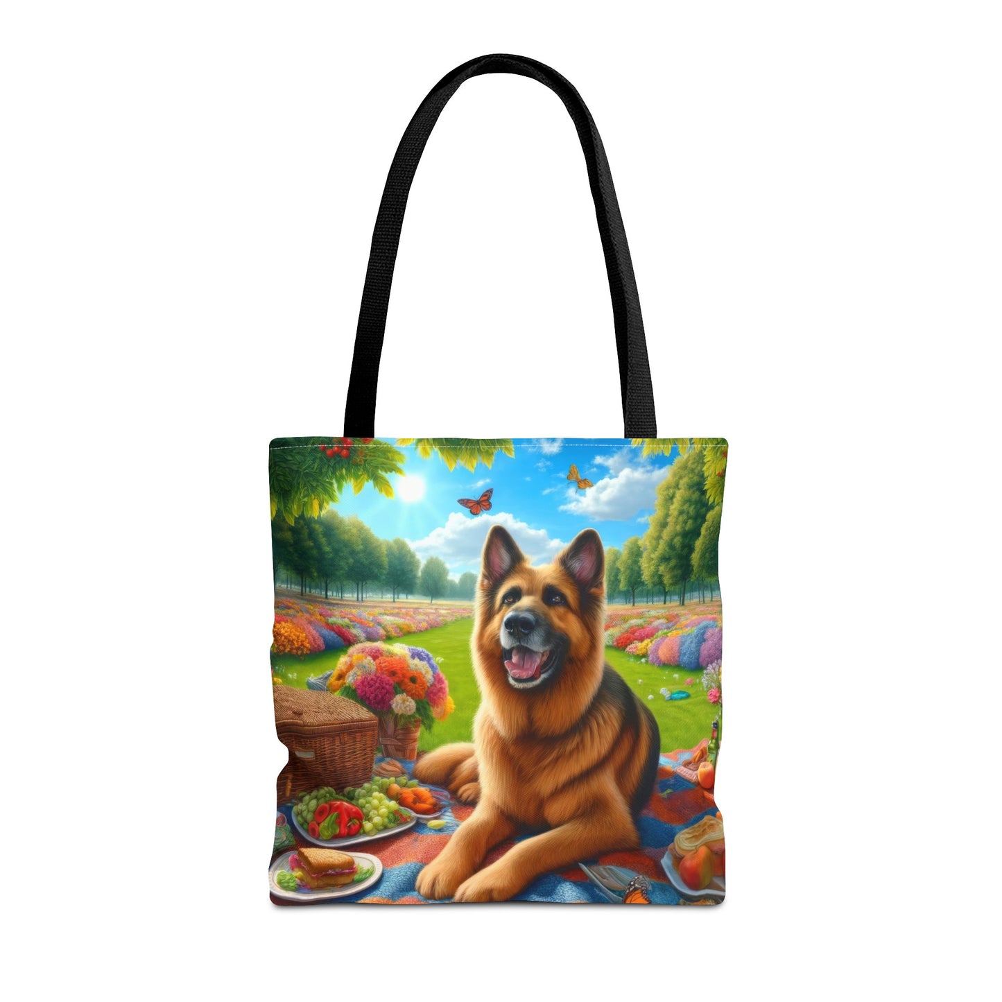 German Shepherd Having a Picnic Tote Bag