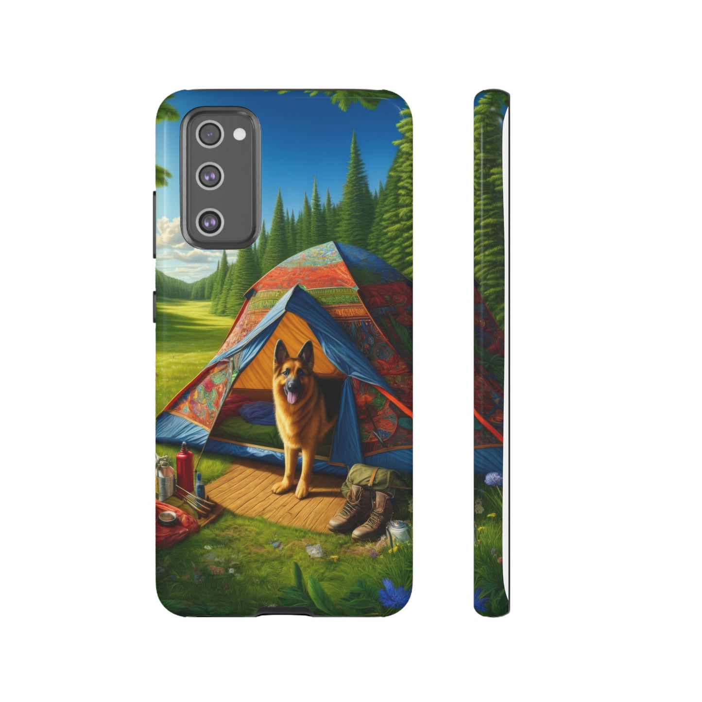 German Shepherd Camping  Phone Case