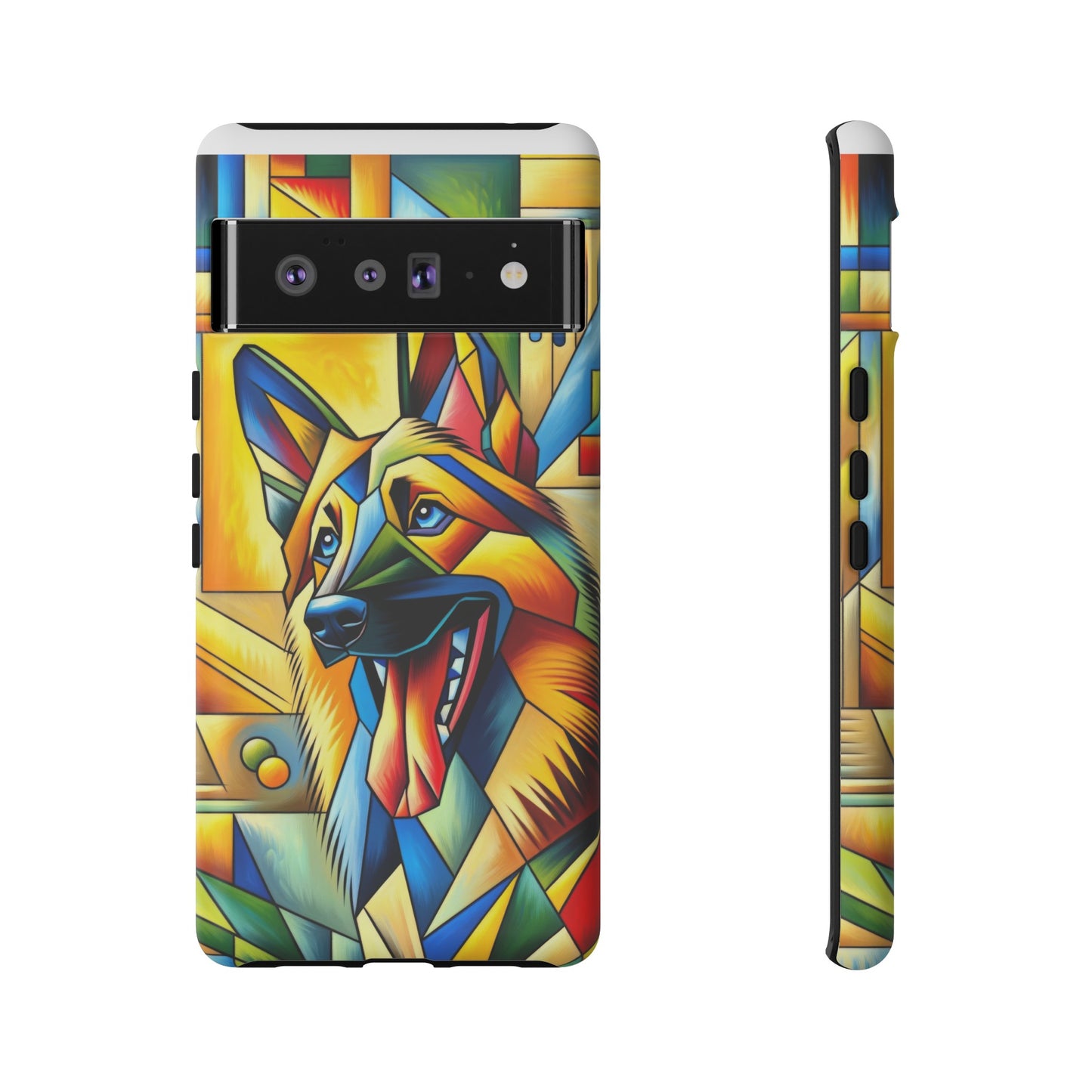 German Shepherd in Cubism Tough Phone Case