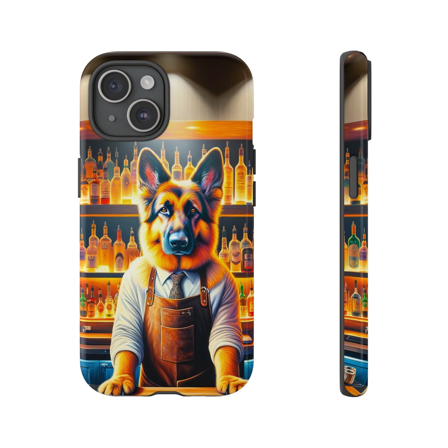 German Shepherd Tending a Bar Phone Case