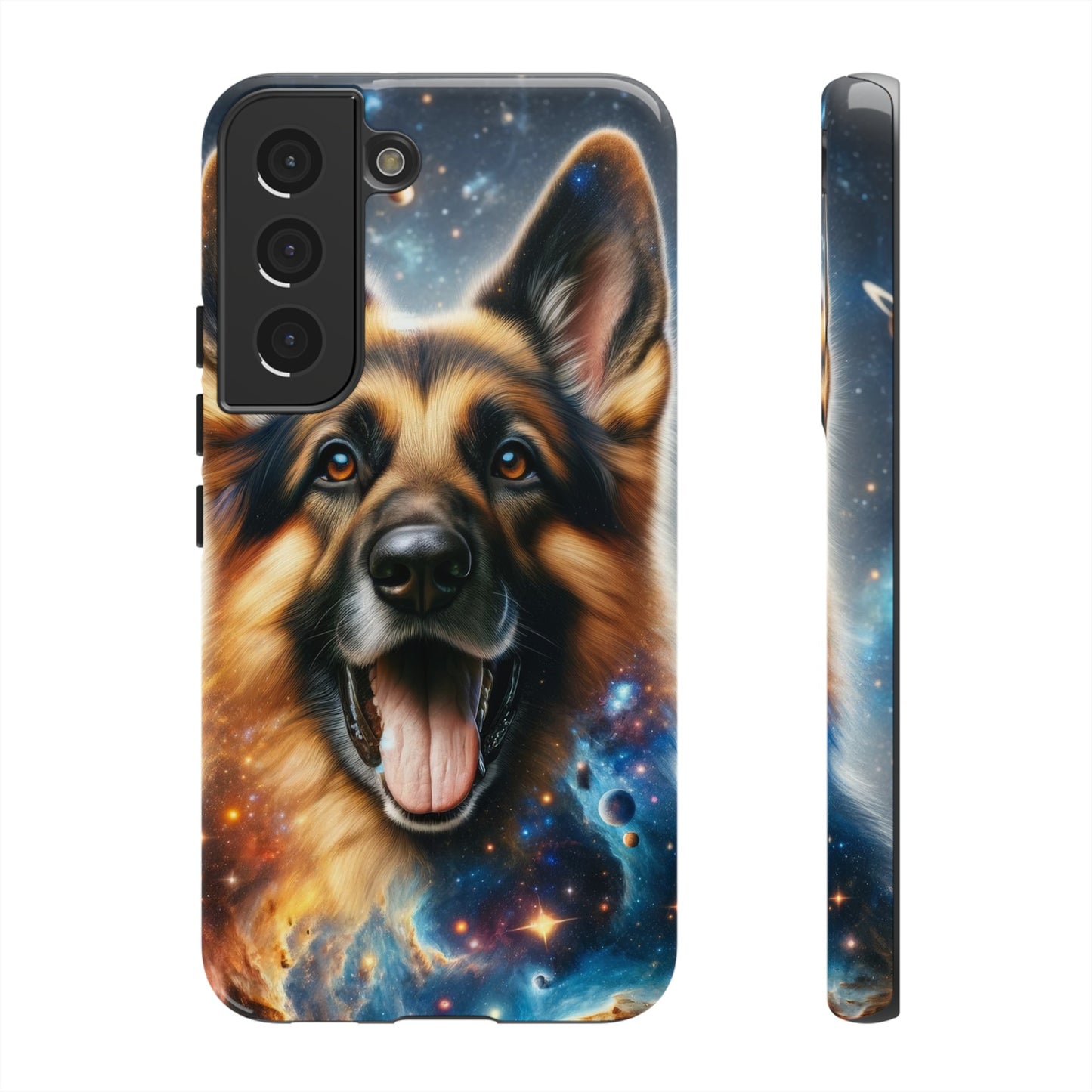 German Shepherd in Space Tough Phone Case