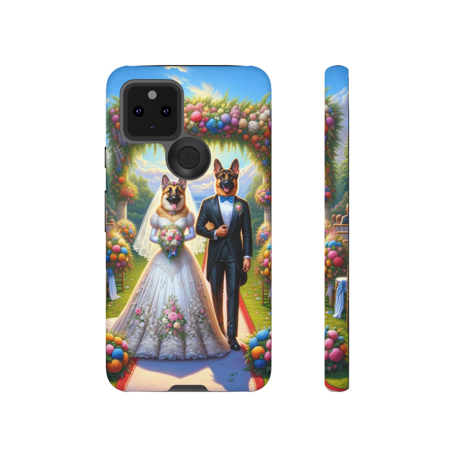 German Shepherds getting Married  Phone Case