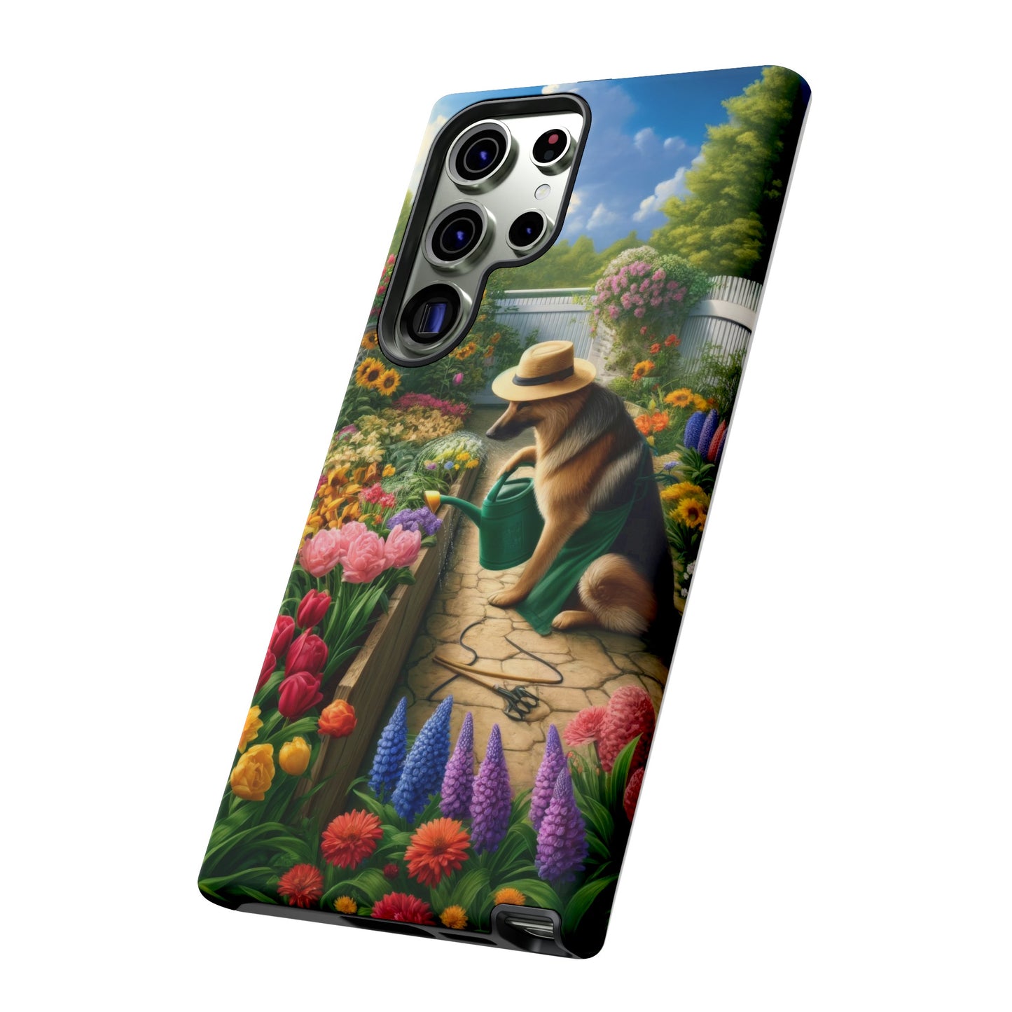 German Shepherd Gardening Phone Case