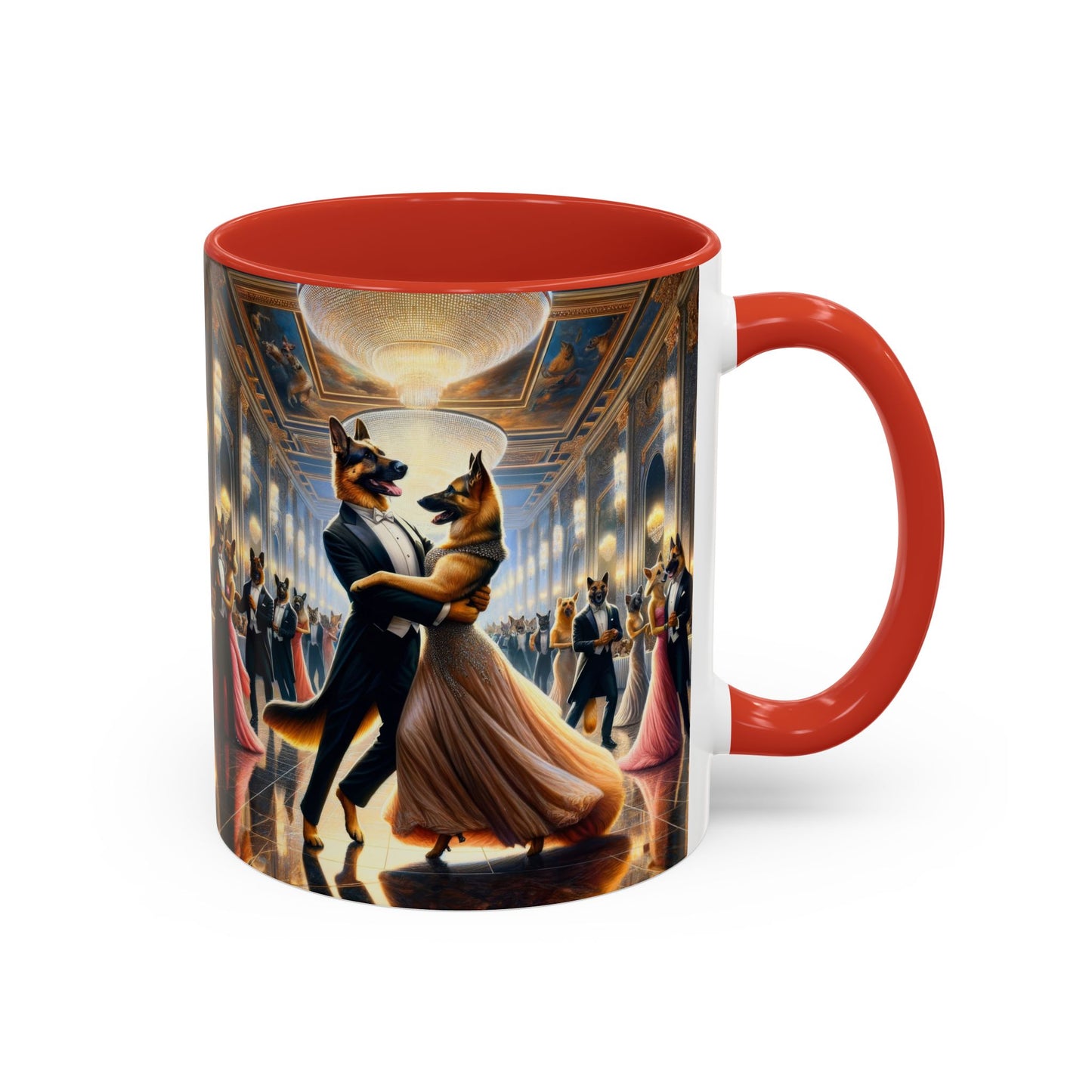 Dancing German Shepherds Accent Coffee Mug, 11oz