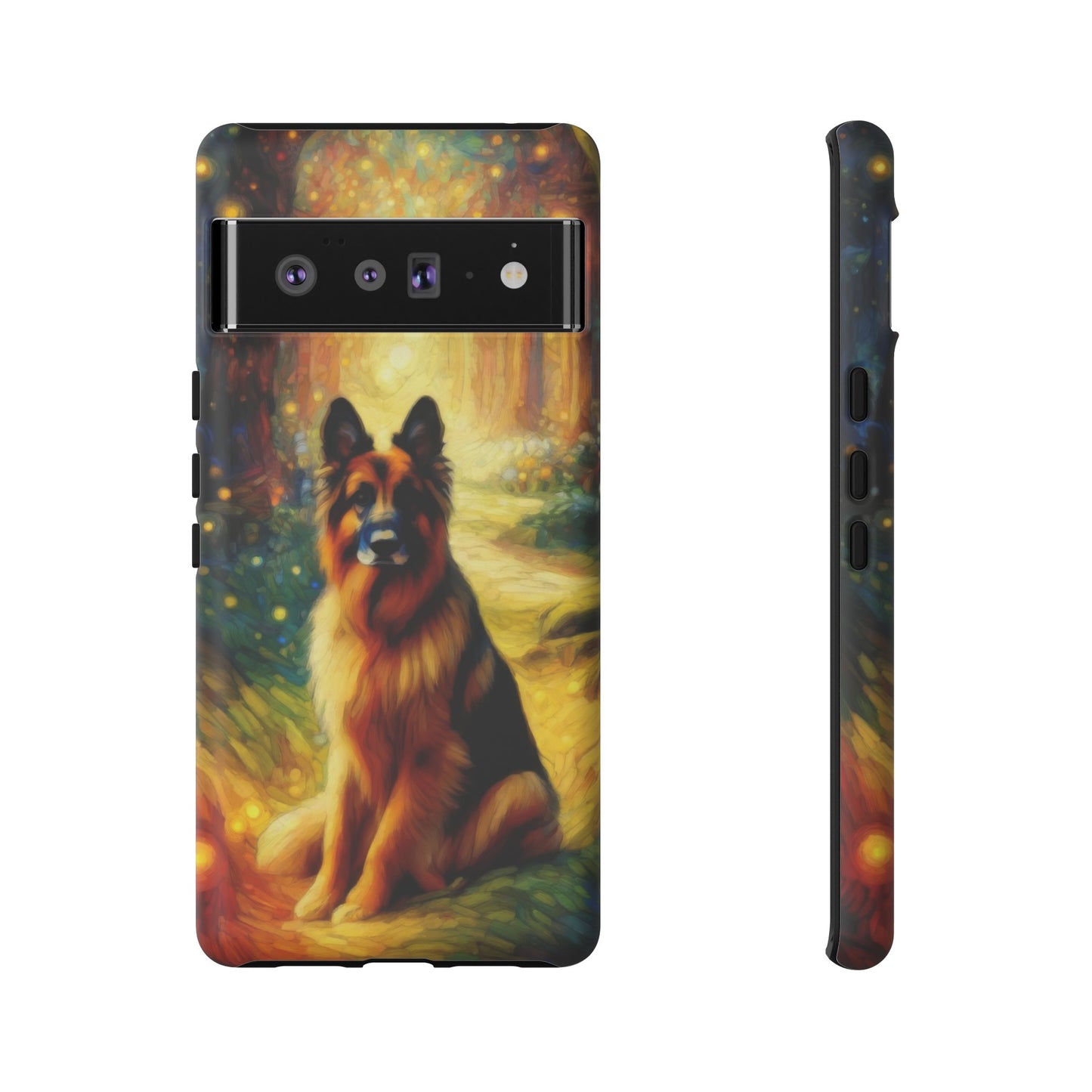 Neo-impressionism and fairy tale German Shepherd Phone Case