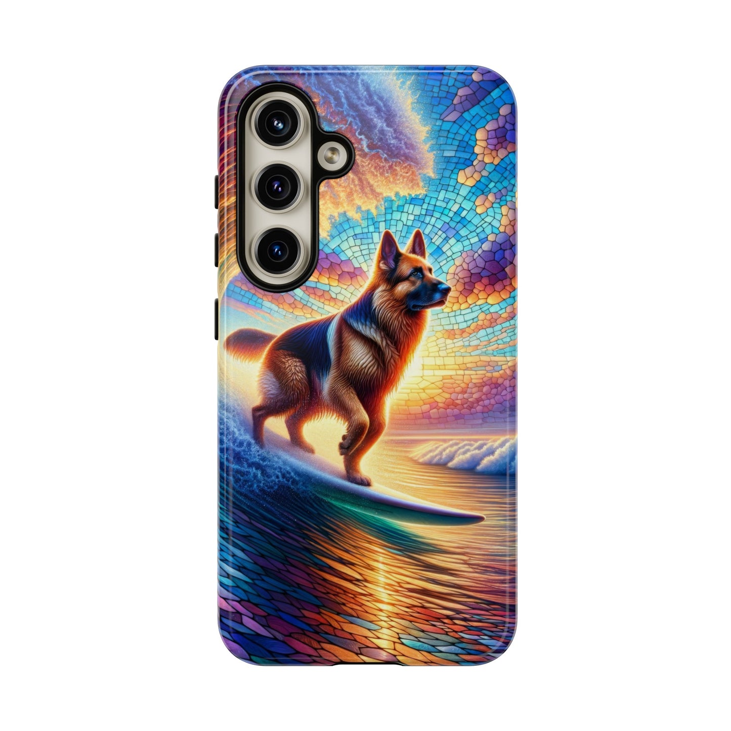 German Shepherd Surfing Phone Case