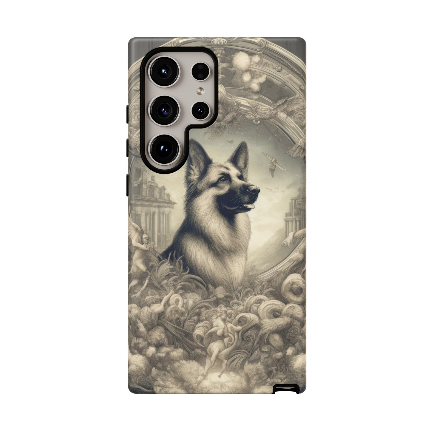 Dreamy fantasy and rococo German Shepherd Phone Case