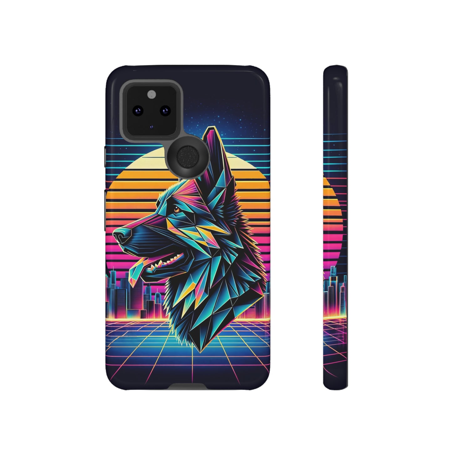 Origami and polyart German Shepherd Phone Case