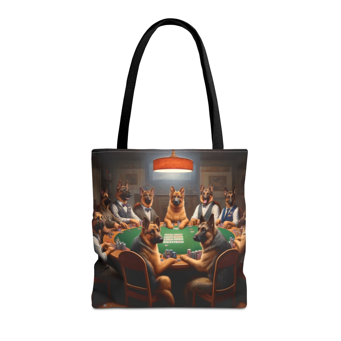 German Shepherds Playing Poker Tote Bag