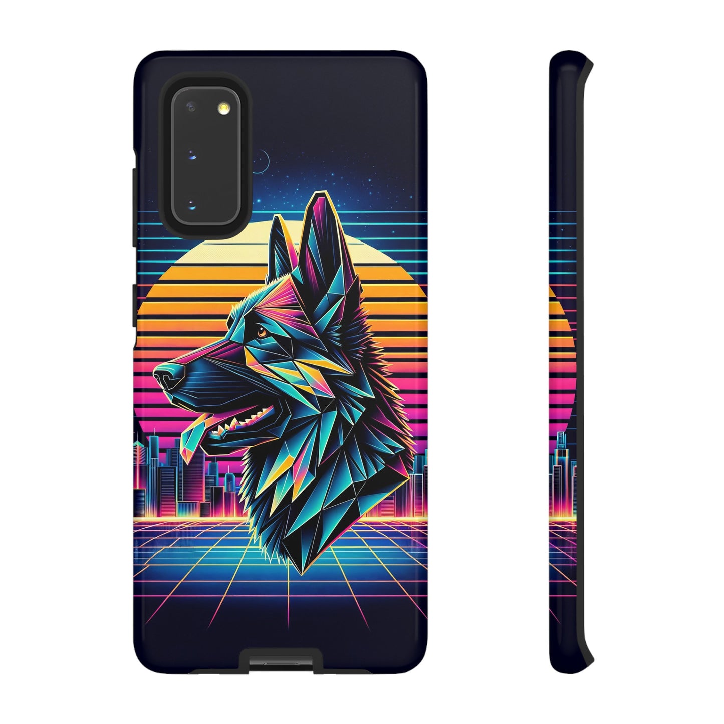 Origami and polyart German Shepherd Phone Case