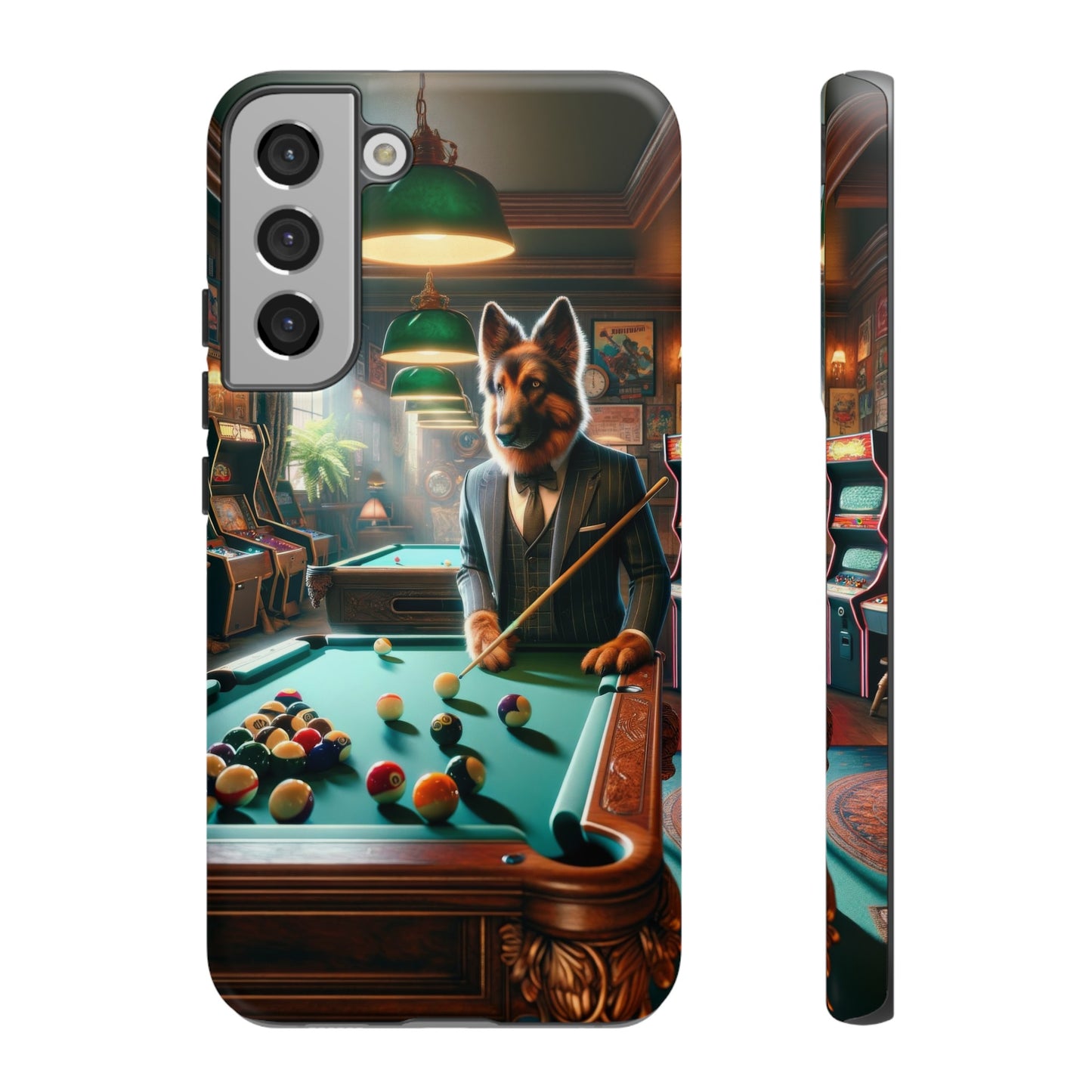 German Shepherd Playing Pool Phone Case