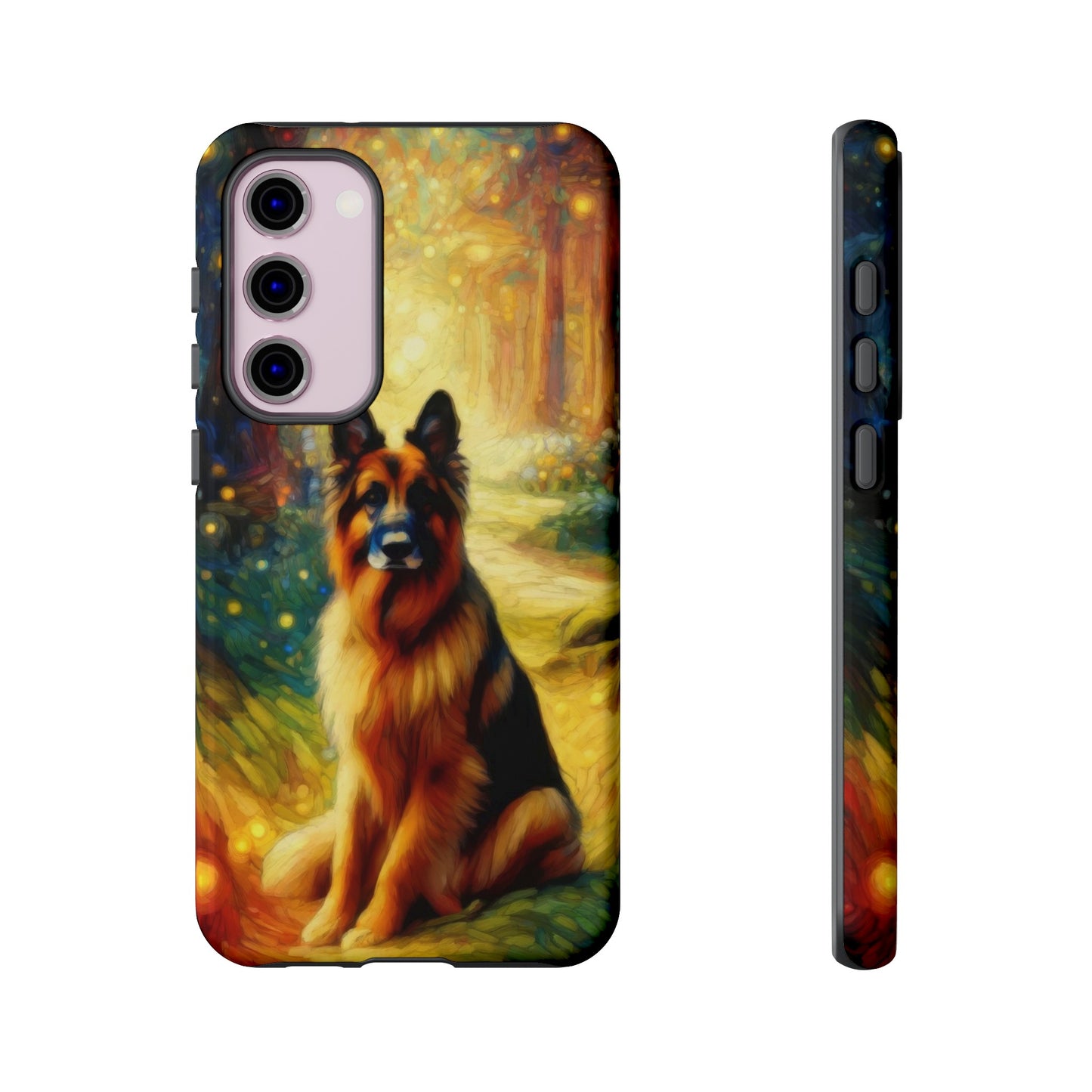 Neo-impressionism and fairy tale German Shepherd Phone Case