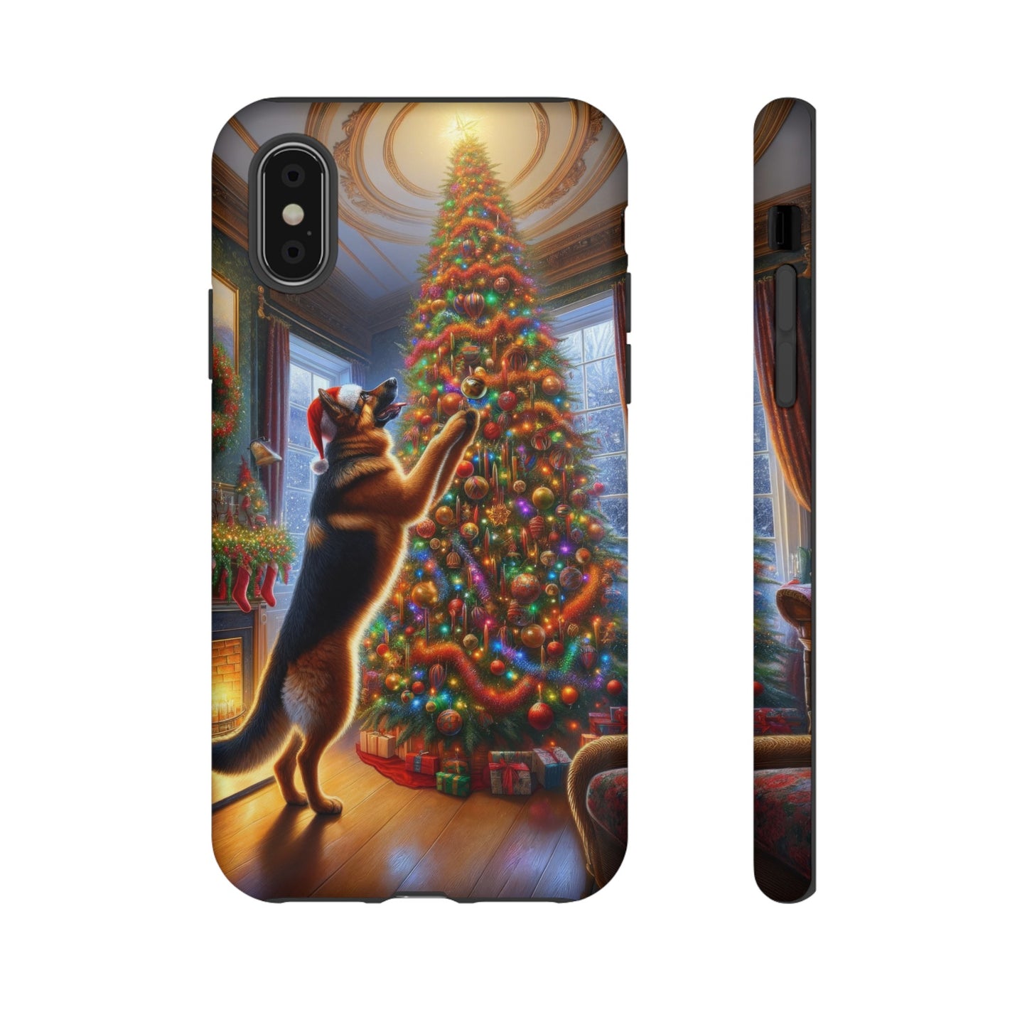 German Shepherd Christmas Tree Phone Case