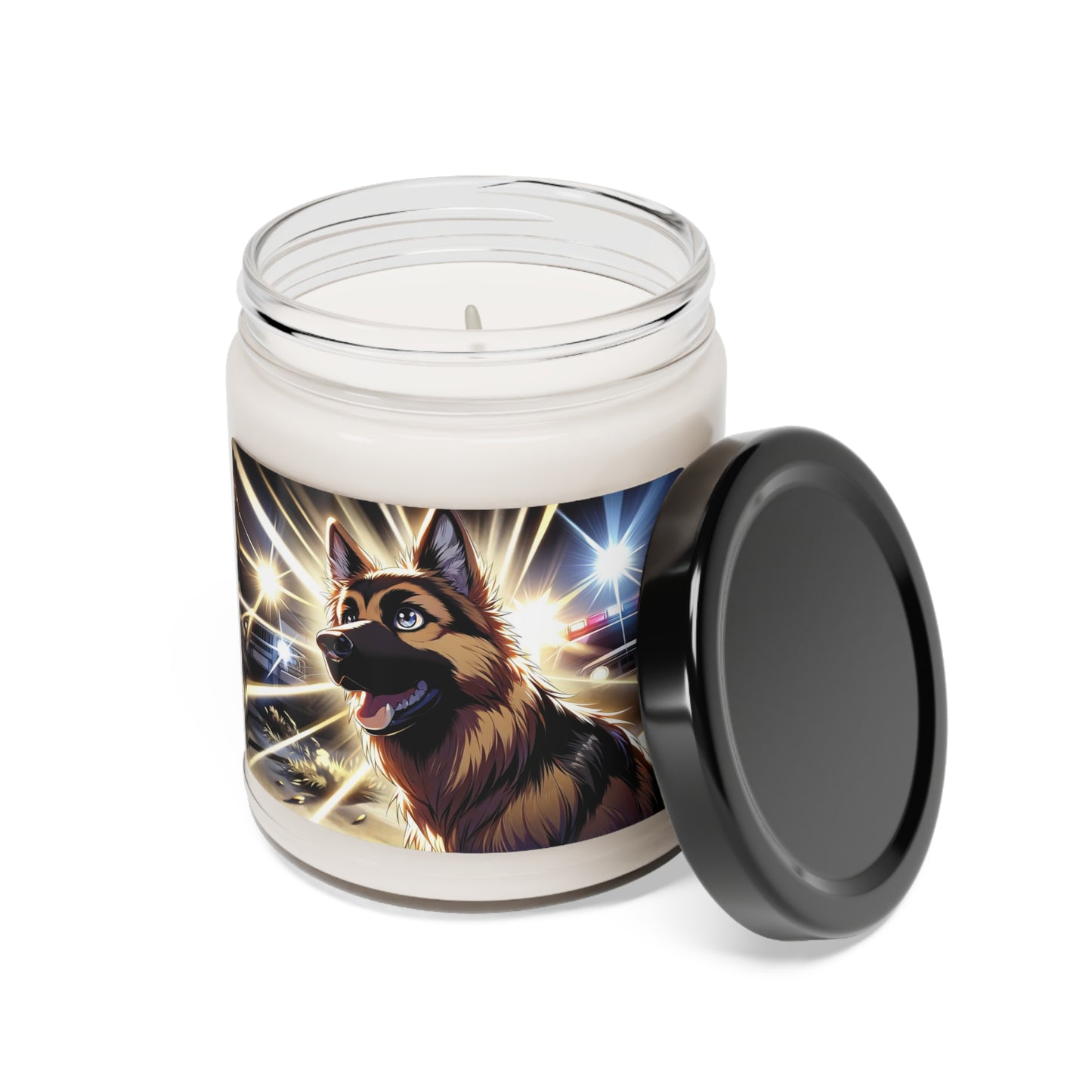 Anime German Shepherd Scented Soy Candle, 9oz