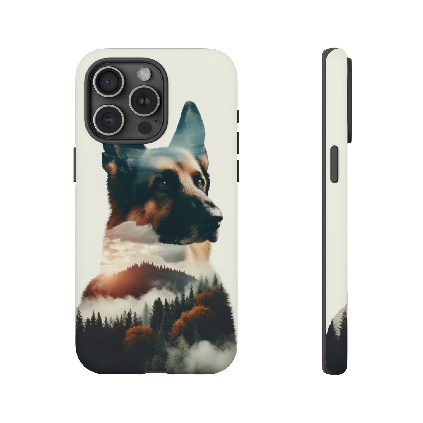 Romanticism and double exposure German Shepherd Phone Case