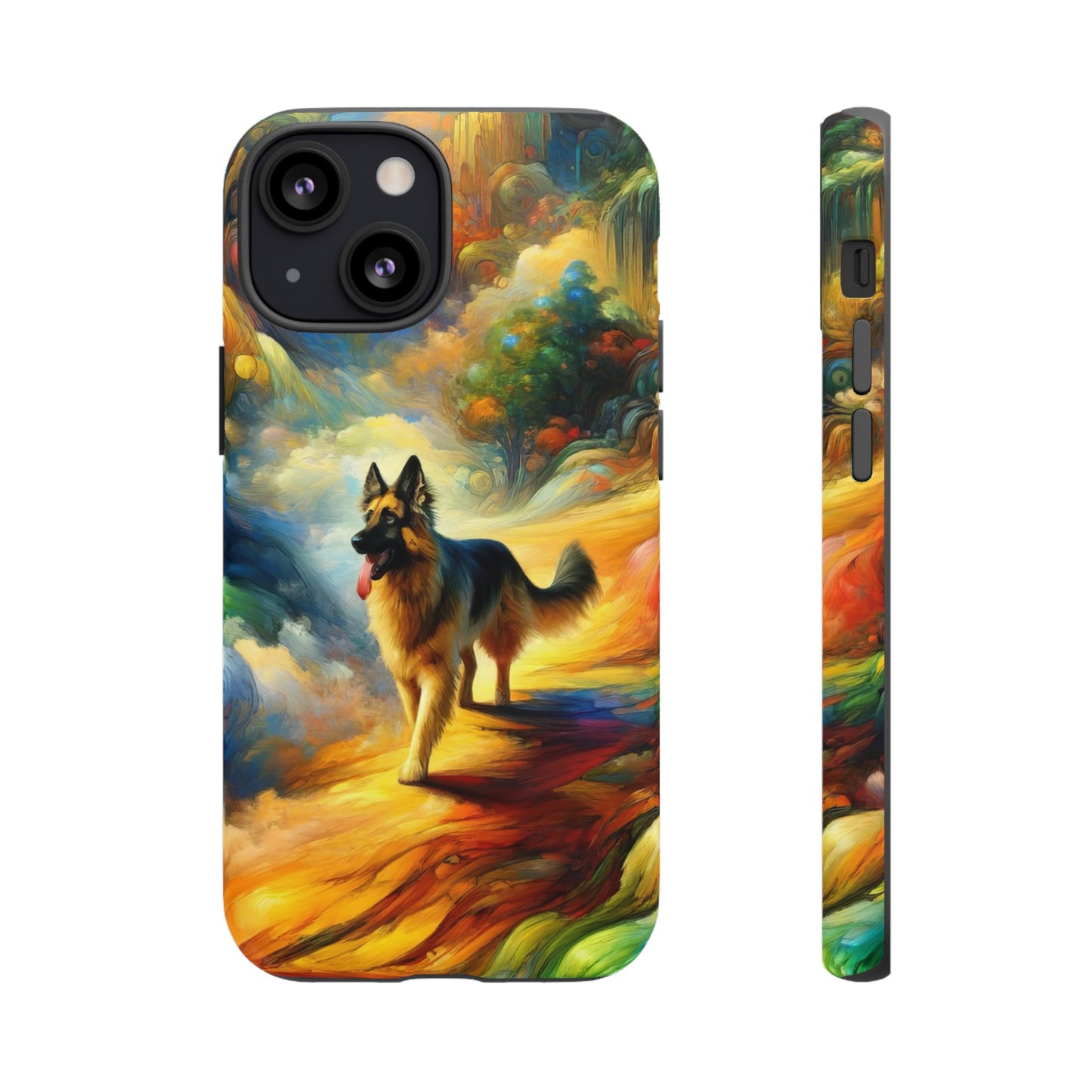 Fantasy and fauvism German Shepherd Phone Case