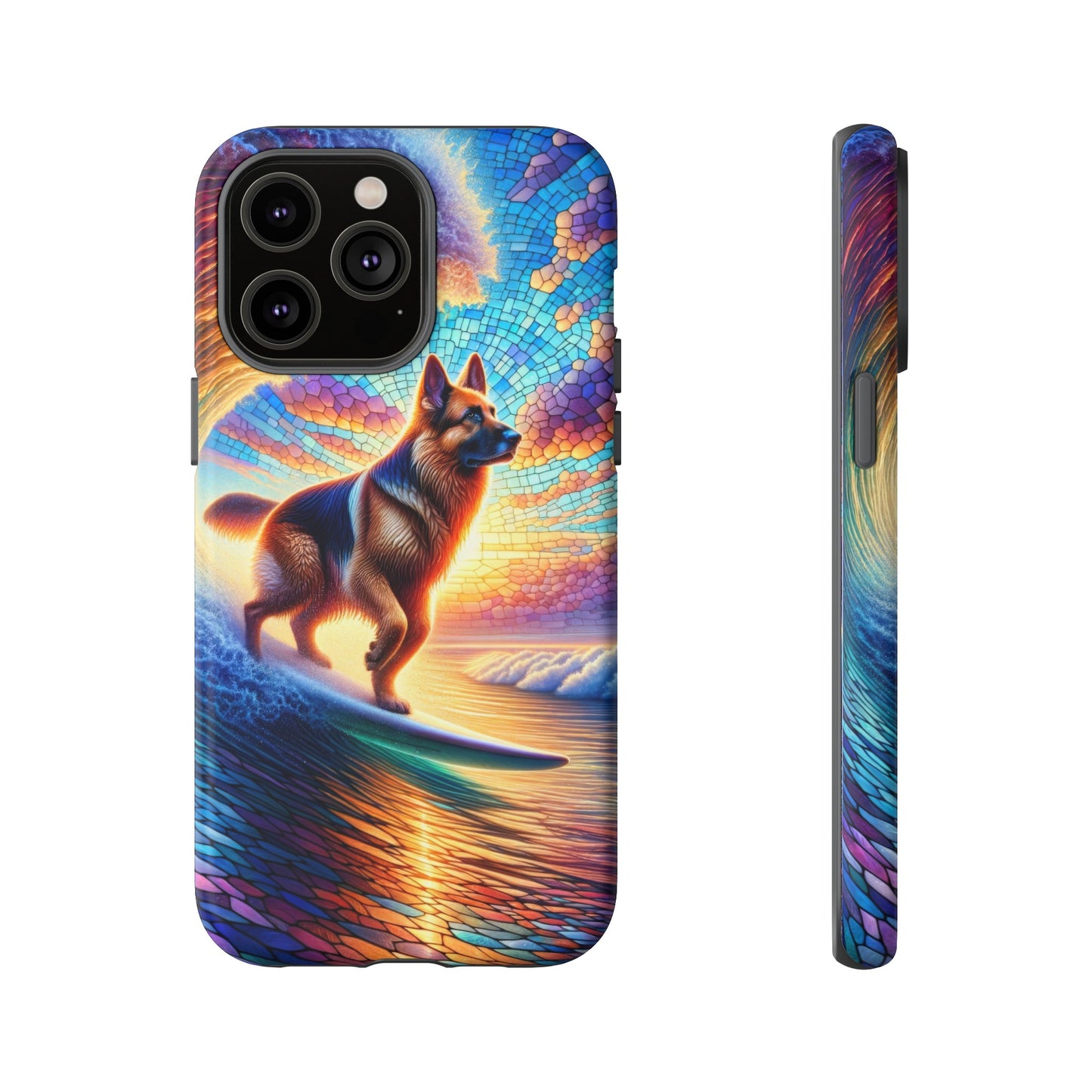 German Shepherd Surfing Phone Case