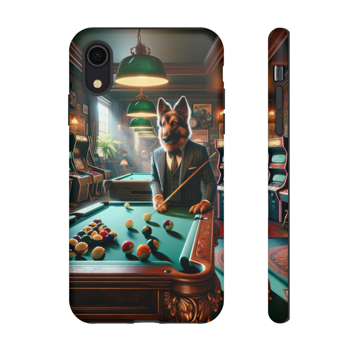 German Shepherd Playing Pool Phone Case