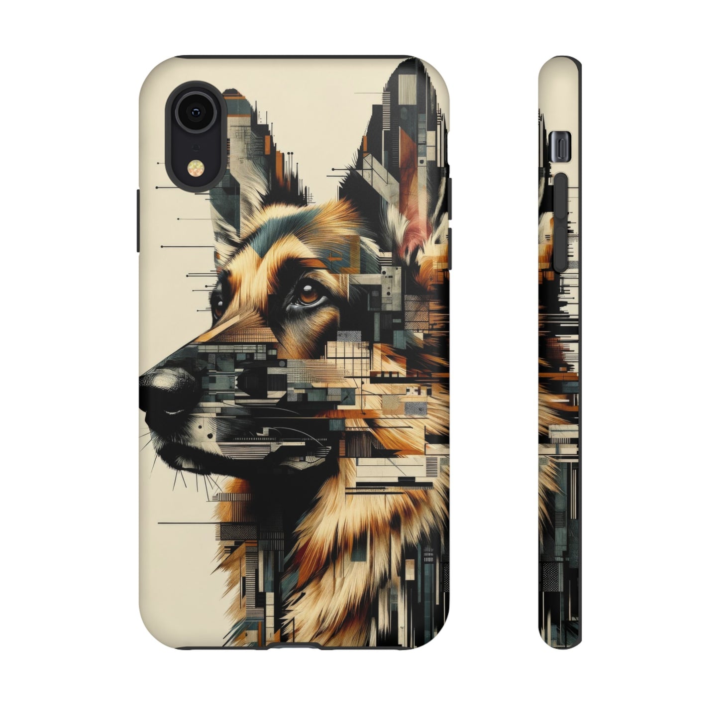 Constructivist and dadaist German Shepherd Phone Case