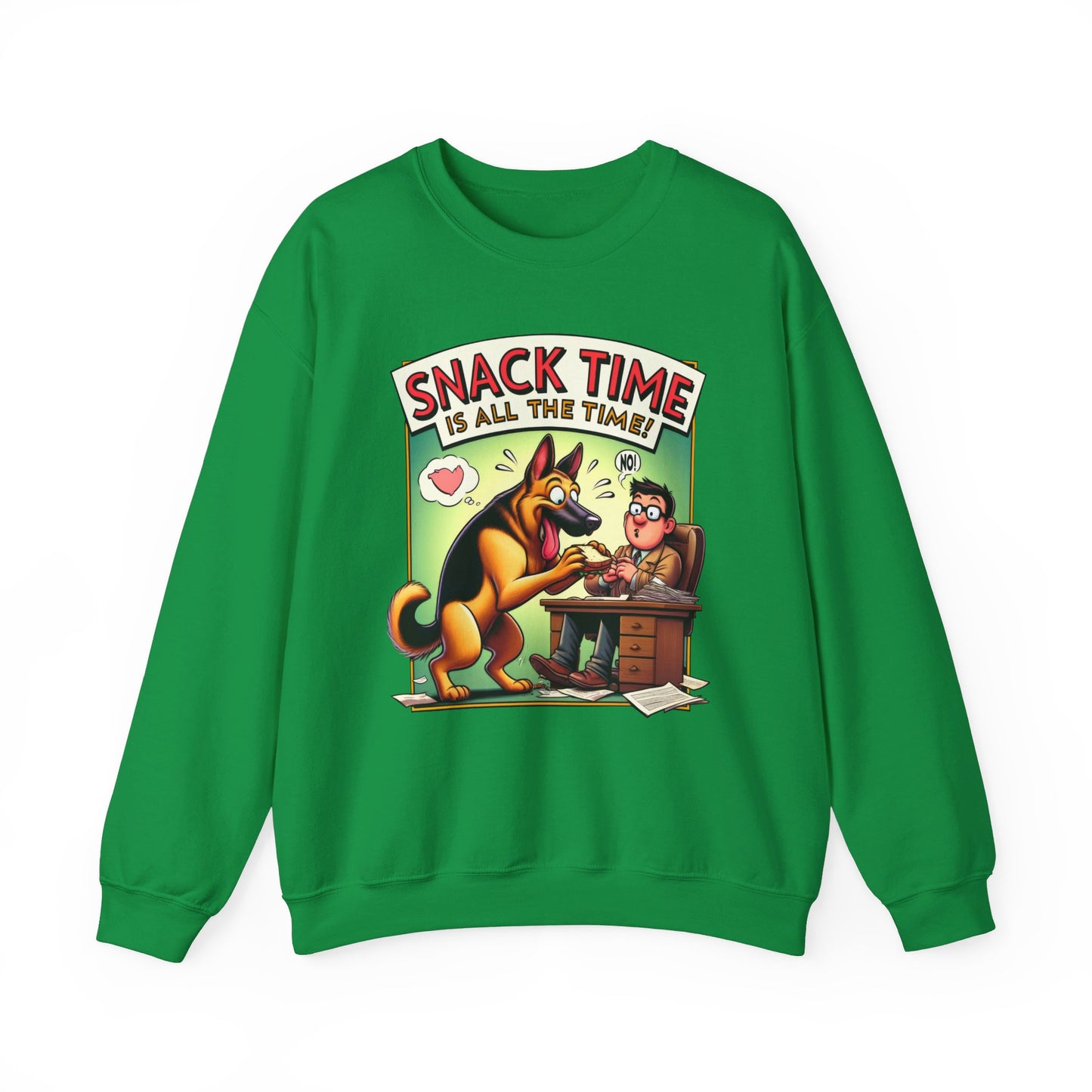 Snack Time is all the Time Sweatshirt (10 colors) (German Shepherd)