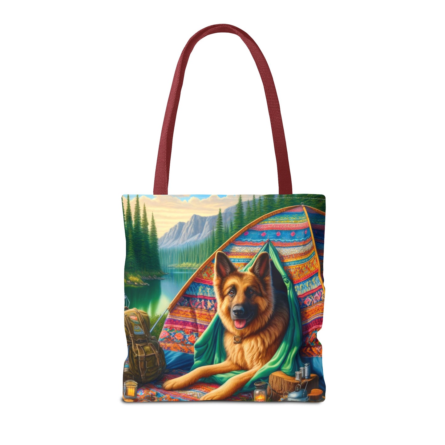 German Shepherd Camping Tote Bag