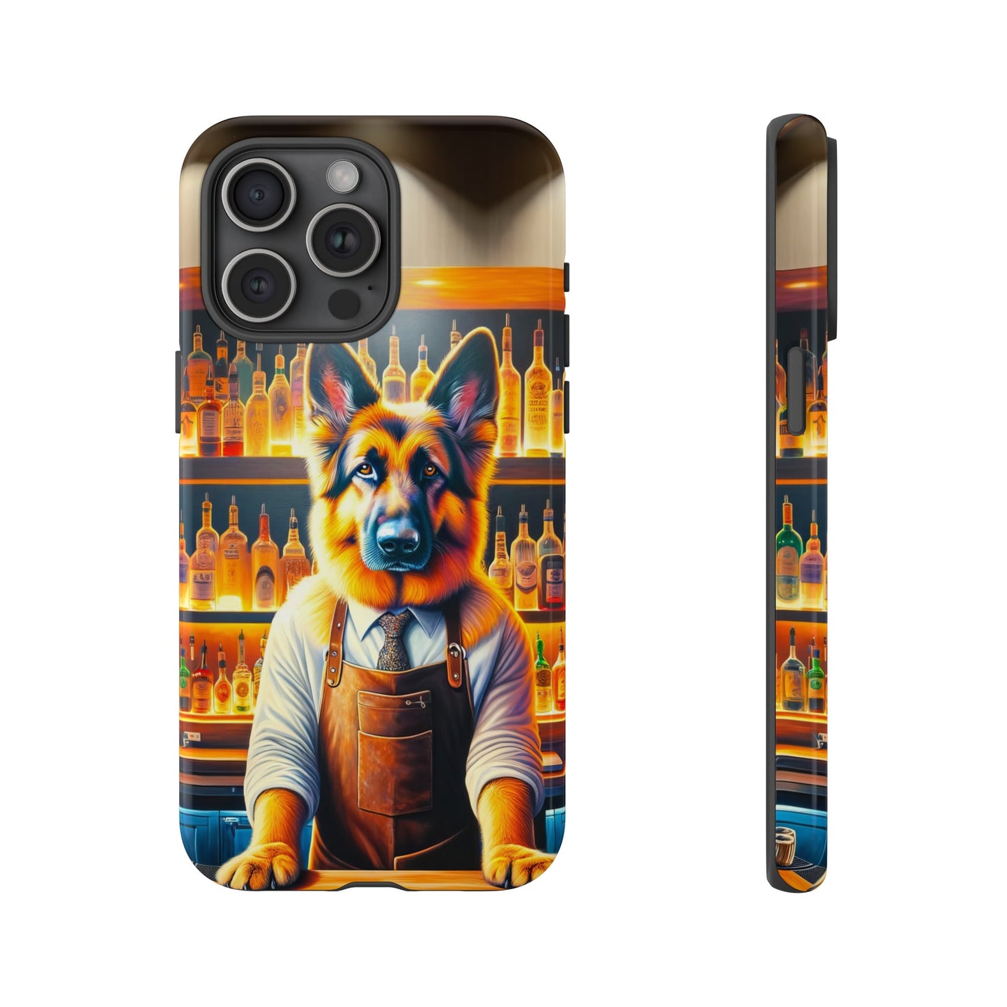 German Shepherd Tending a Bar Phone Case