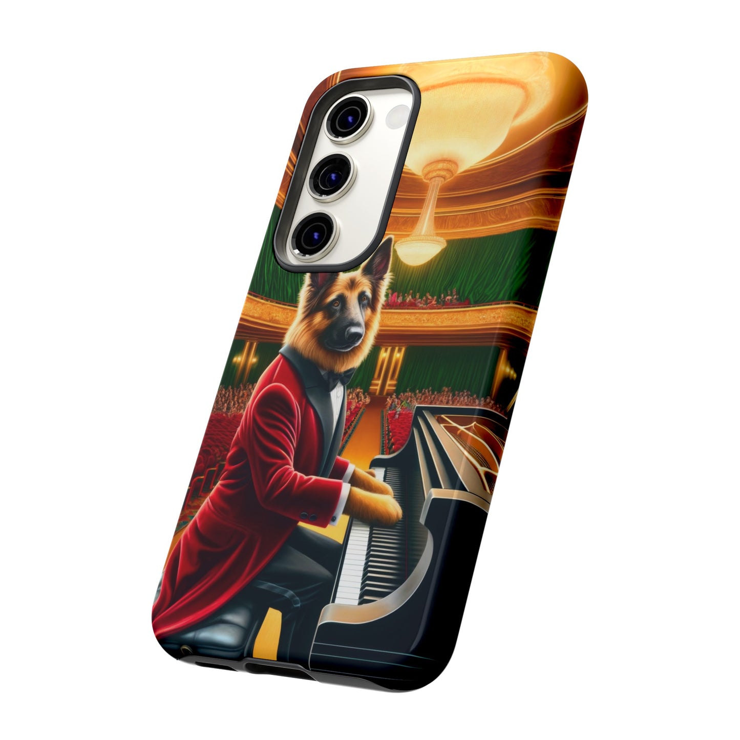German Shepherd Playing the Piano Phone Case