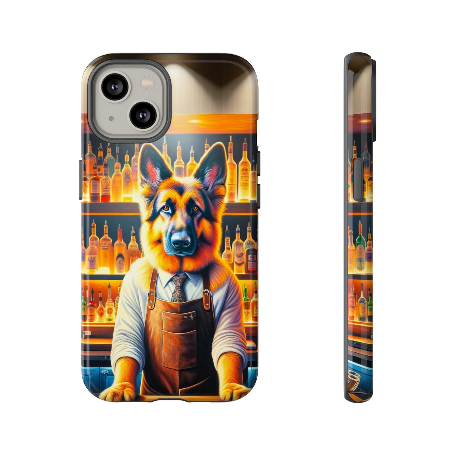 German Shepherd Tending a Bar Phone Case