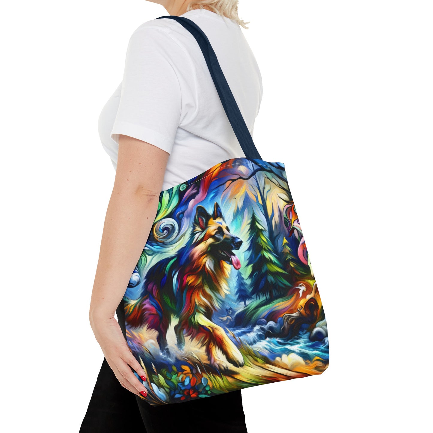 Fantasy and fauvism German Shepherd Tote Bag