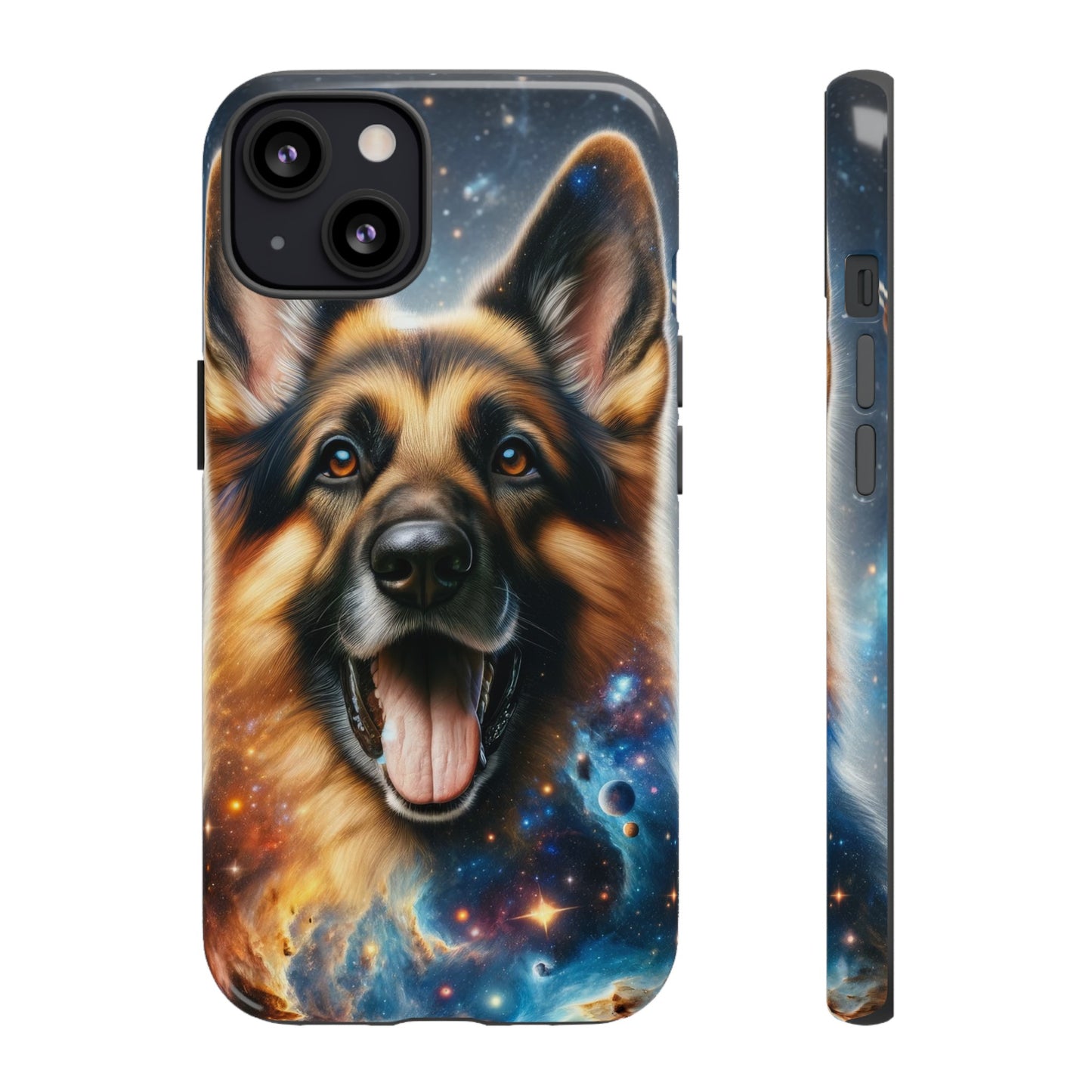 German Shepherd in Space Tough Phone Case